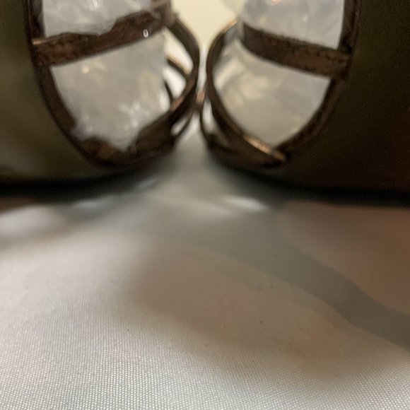 Via Spiga High Heels Sandals Snake Leather Bronze - Picture 7 of 9